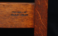 Signed by the firms brand: "The work of L.& J.G. Stickley"